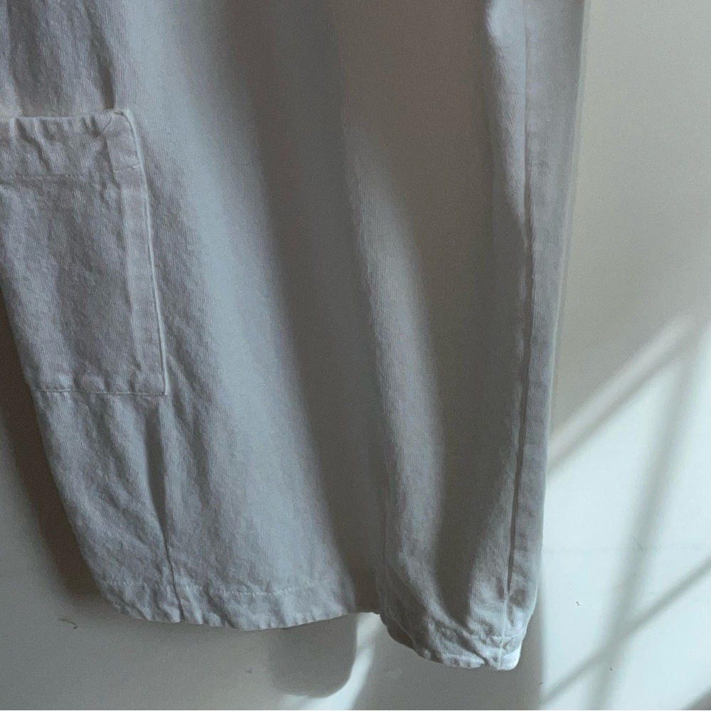bryn Walker Pacific Cotton Wide Leg White Pocket Pants - Picture 3 of 10